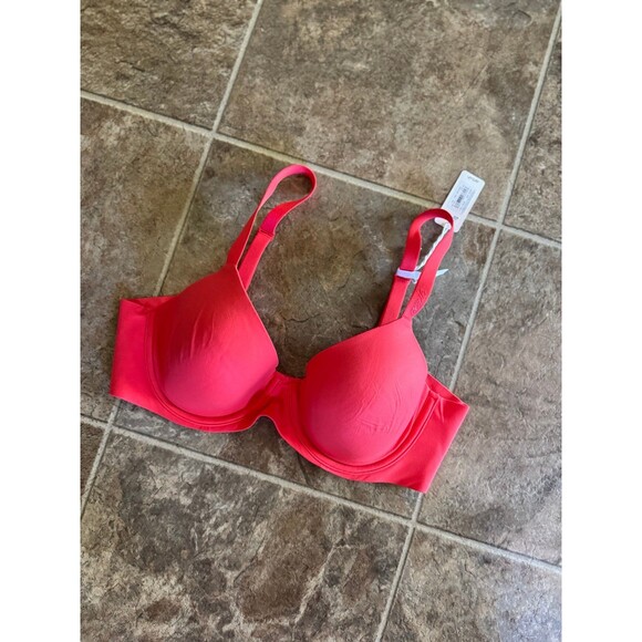 Aerie SMOOTHEZ Full Coverage Lightly Lined Bra Holiday Red Size 34C - Picture 3 of 7